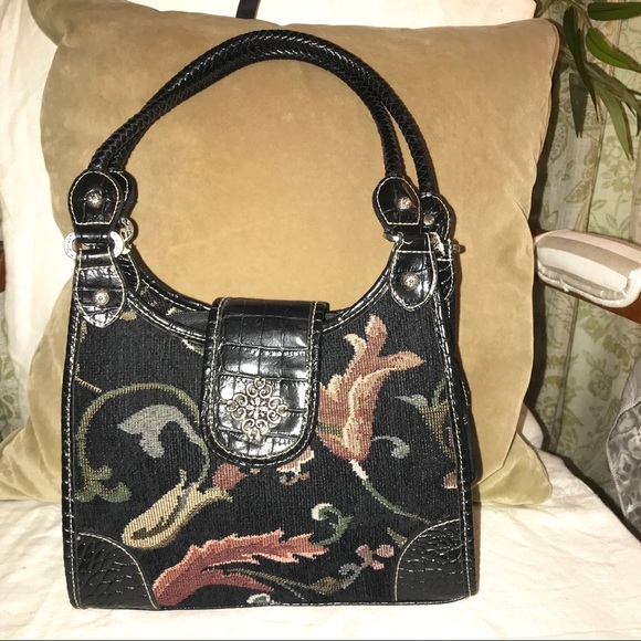 Vintage Western Floral Tapestry Handbag - Picture 1 of 10